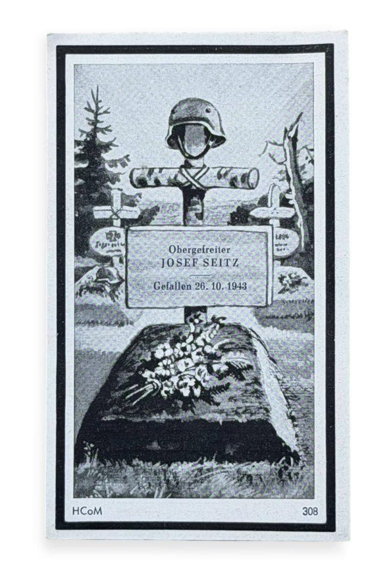 Death Notice Wehrmacht Soldier