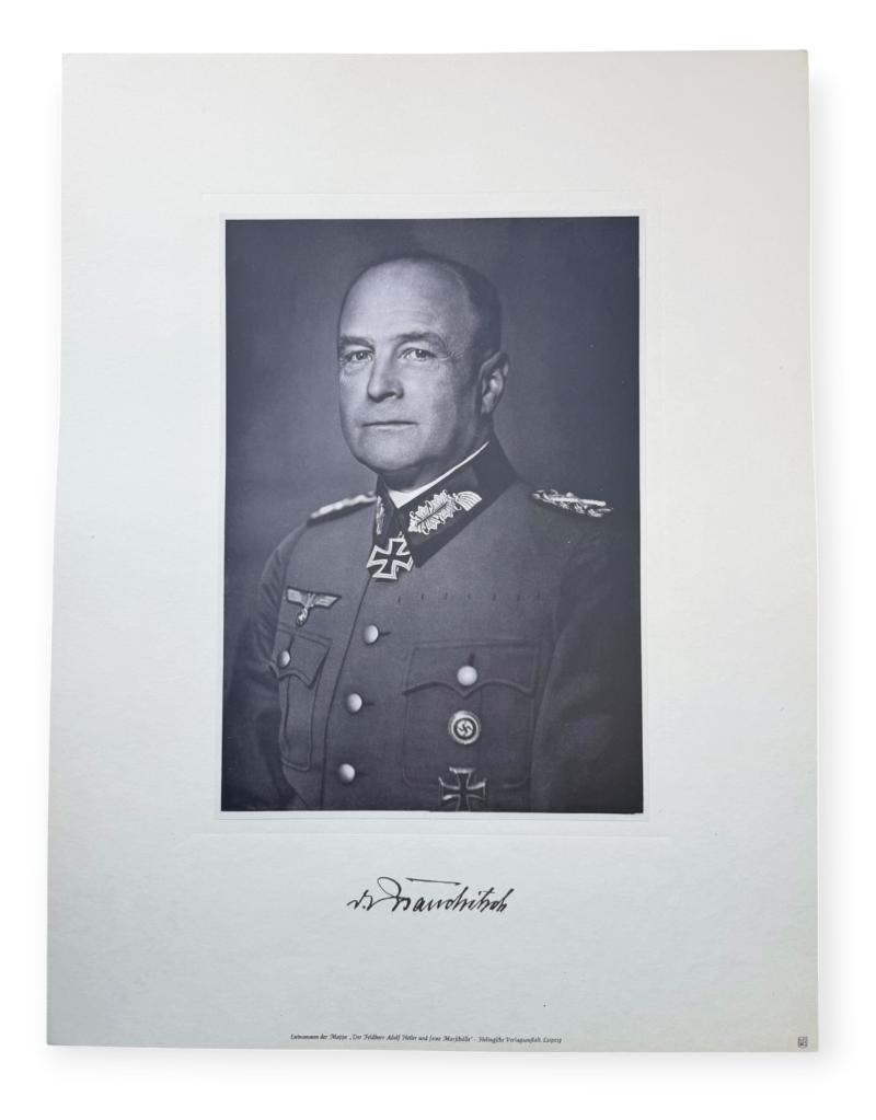 Portrait Photo Generalfeldmarschall Walther von Brauchitsch