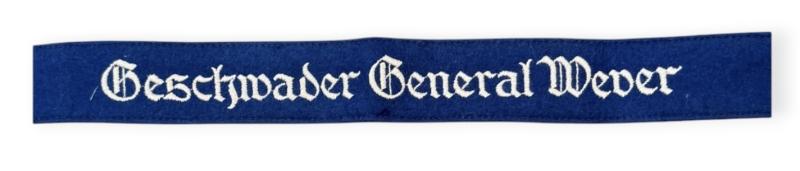 Luftwaffe Aircrew Cuff Title “Geschwader General Wever”