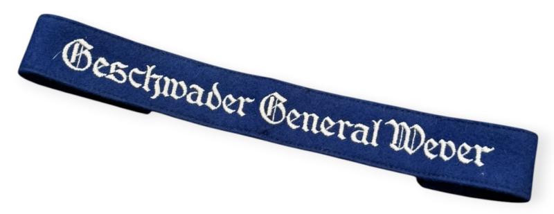 Luftwaffe Aircrew Cuff Title “Geschwader General Wever”