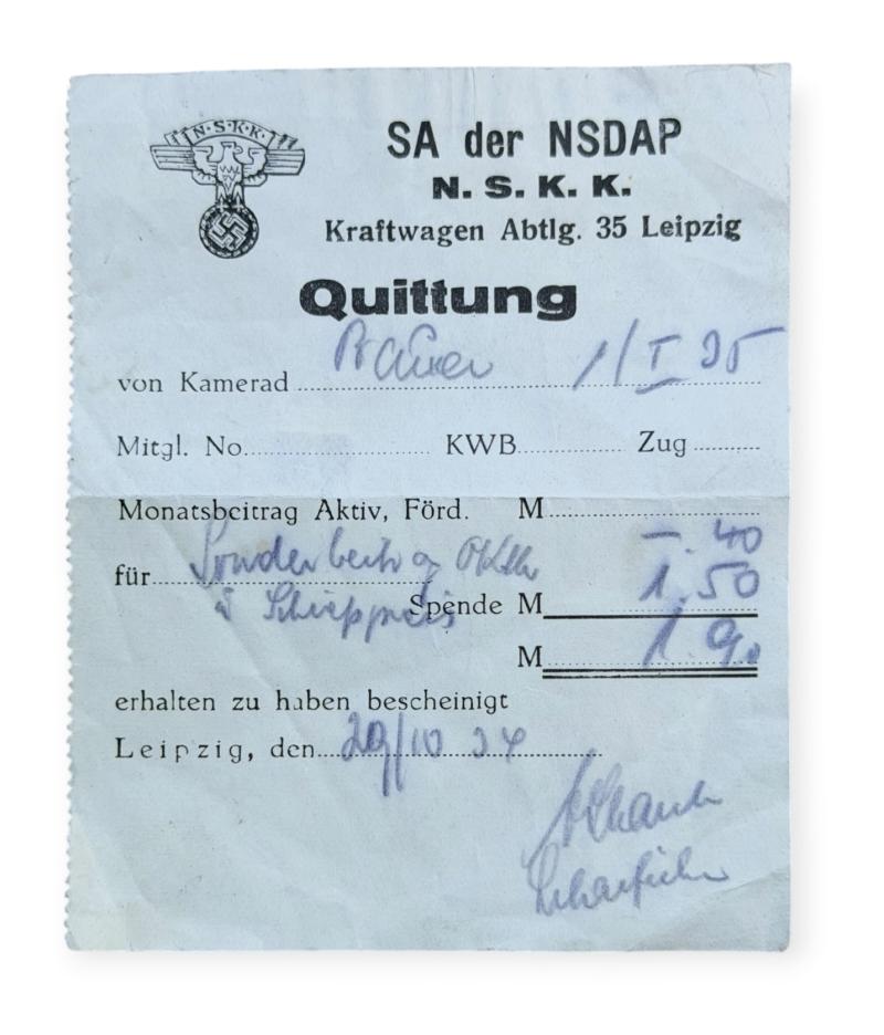 NSKK Monthly Contribution Invoice