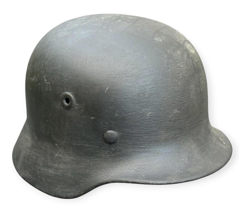 Wehrmacht M40 Helmet re-issued with rough structure camo paint
