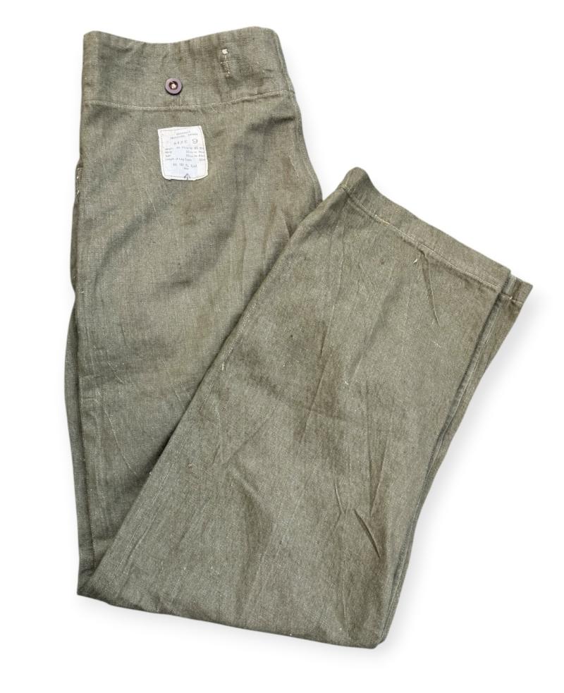 British WW2 Denim P40 Trousers with cloth label