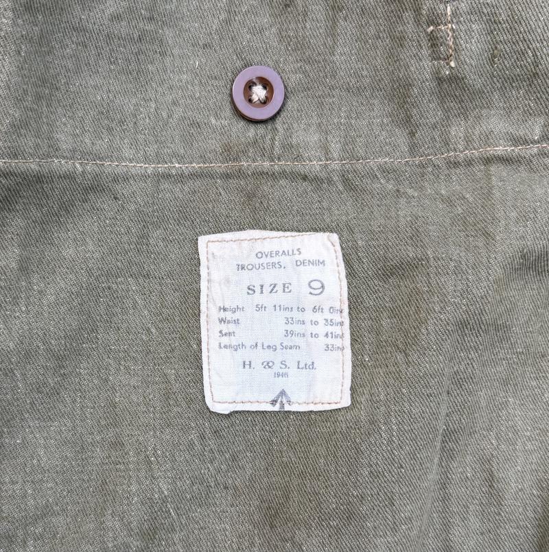 British WW2 Denim P40 Trousers with cloth label