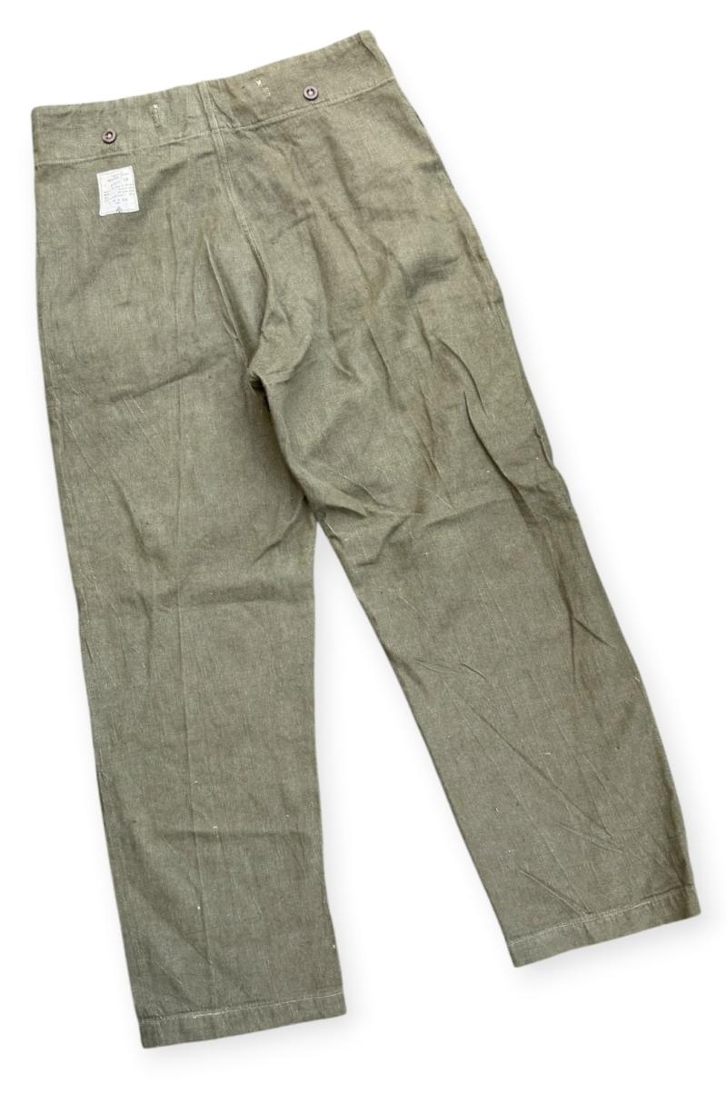 British WW2 Denim P40 Trousers with cloth label