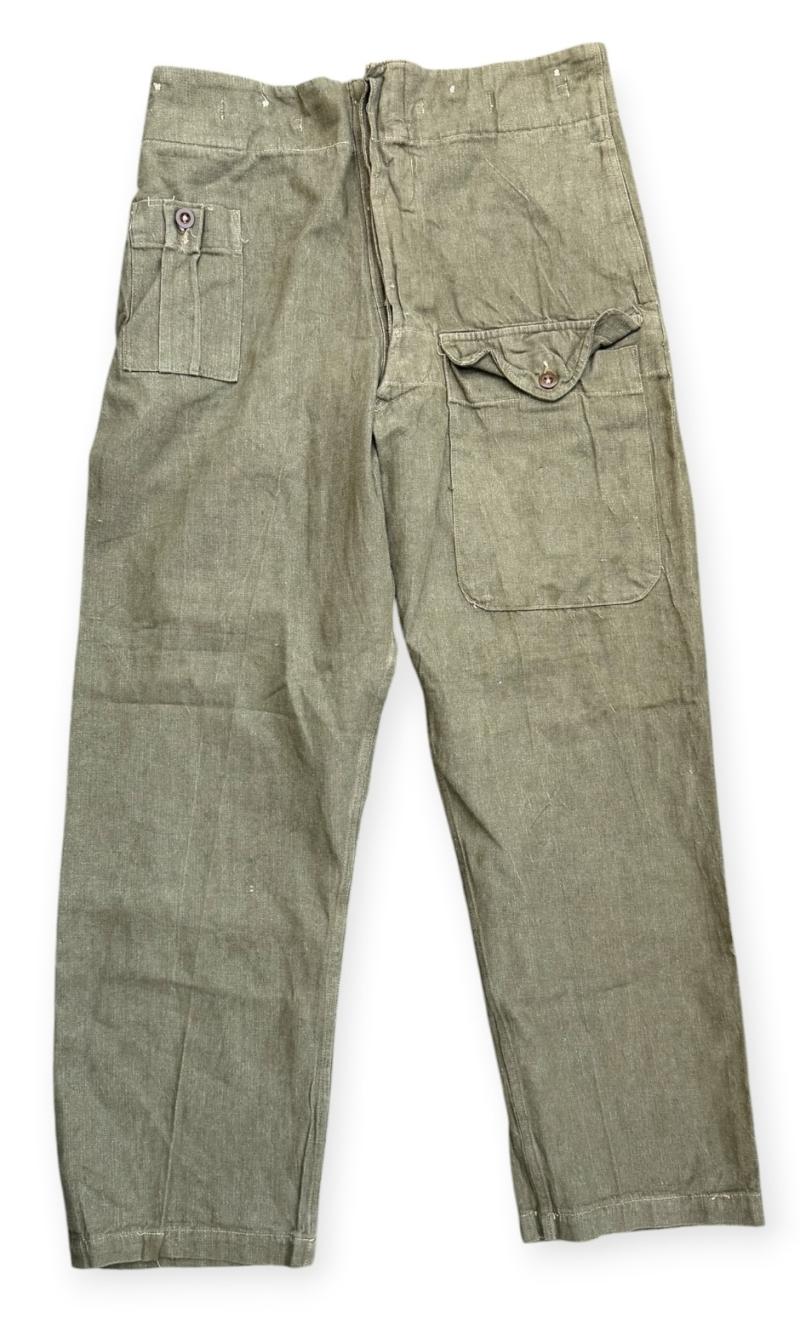 British WW2 Denim P40 Trousers with cloth label