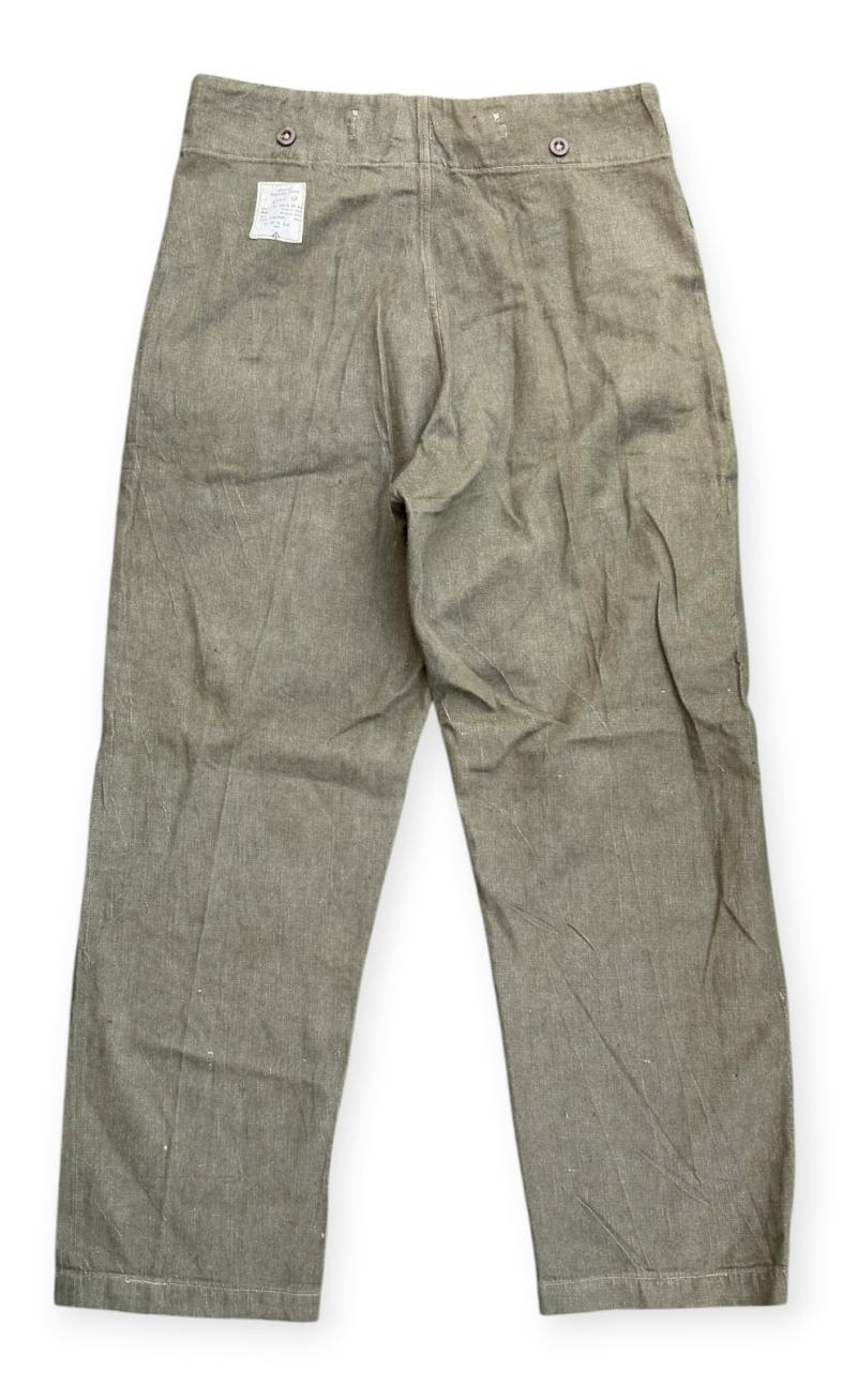 British WW2 Denim P40 Trousers with cloth label