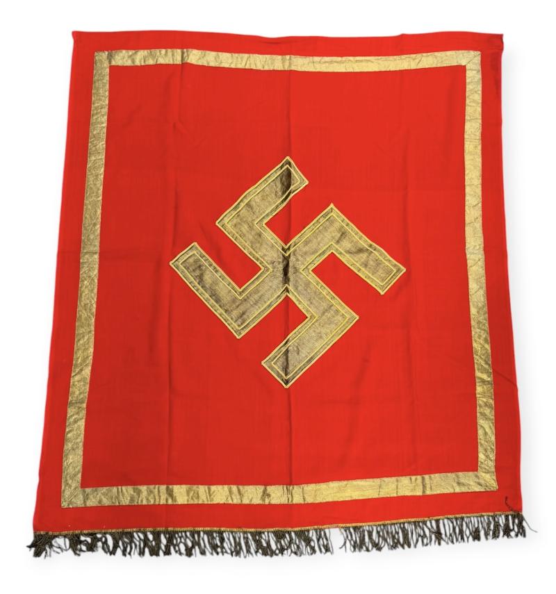 NSDAP Wall/Podium Flag/Banner with Golden Swastika