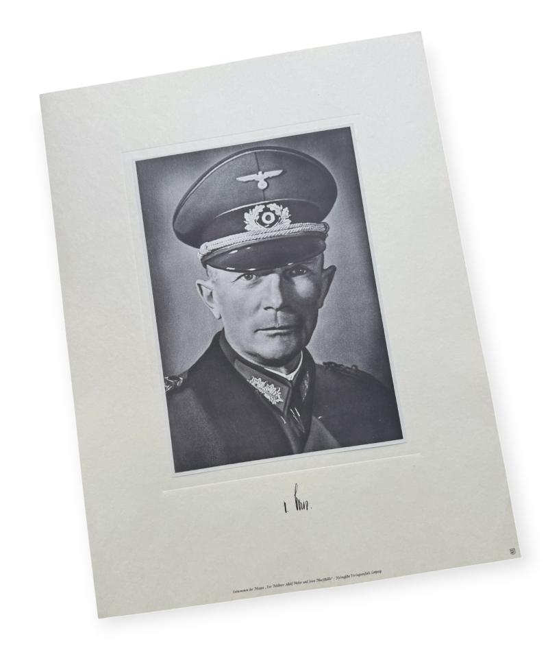Portrait Photo Generalfeldmarschall Fedor von Bock