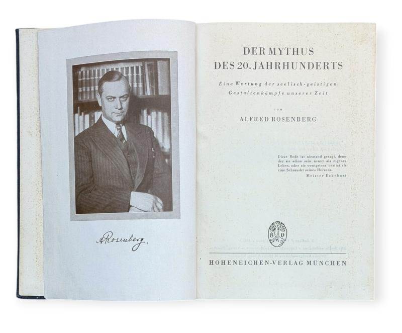 Alfred Rosenberg Book NSDAP/SS Stamped
