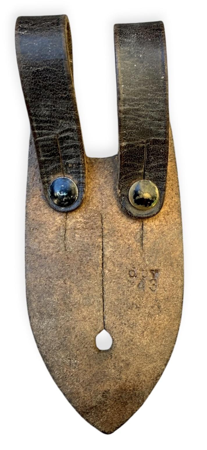 Wehrmacht Binoculars leather button attachment piece.