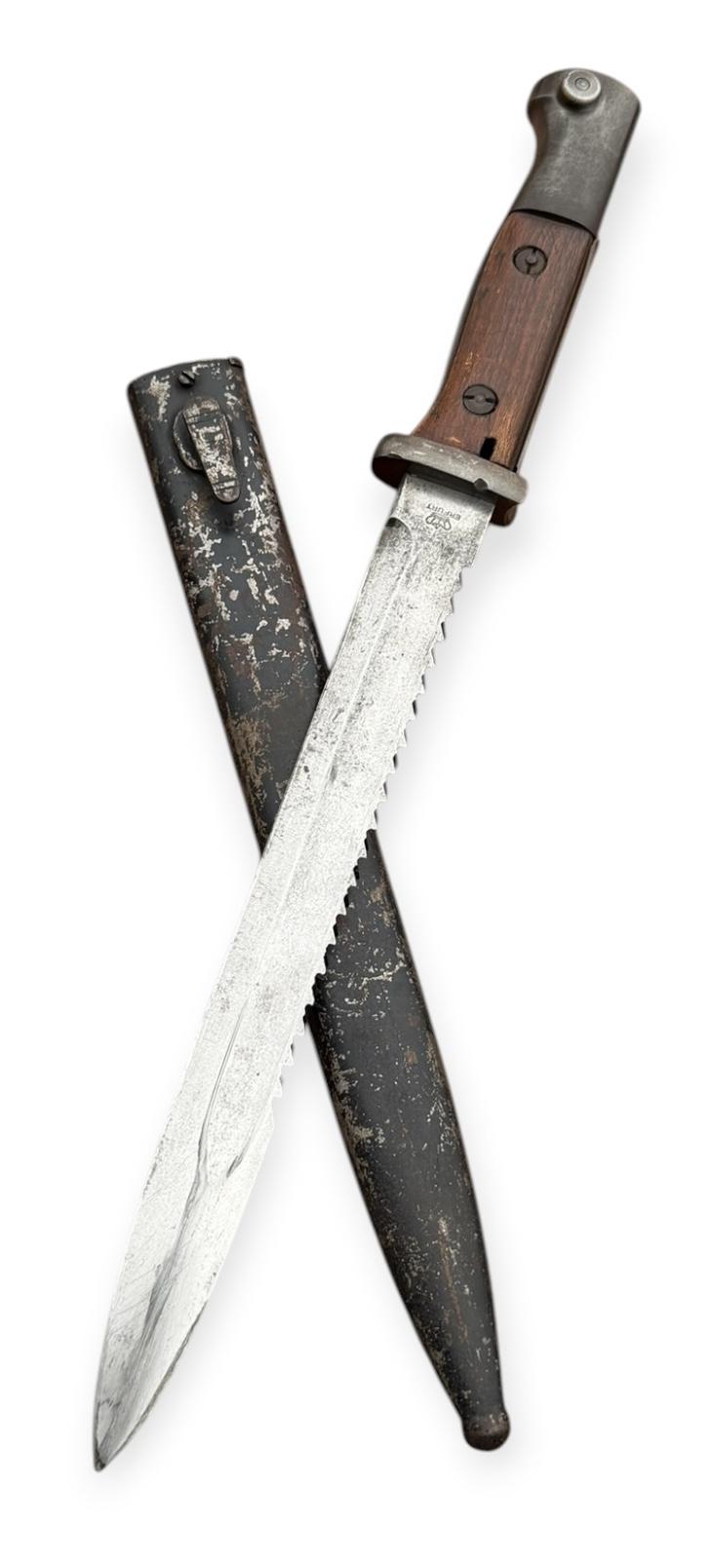 German WW1 Imperal Gewehr 98 Sawback Bayonet