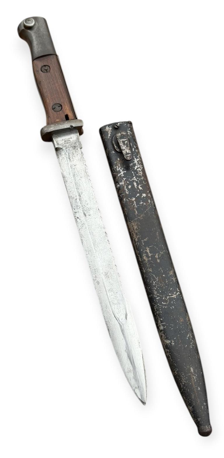 German WW1 Imperal Gewehr 98 Sawback Bayonet