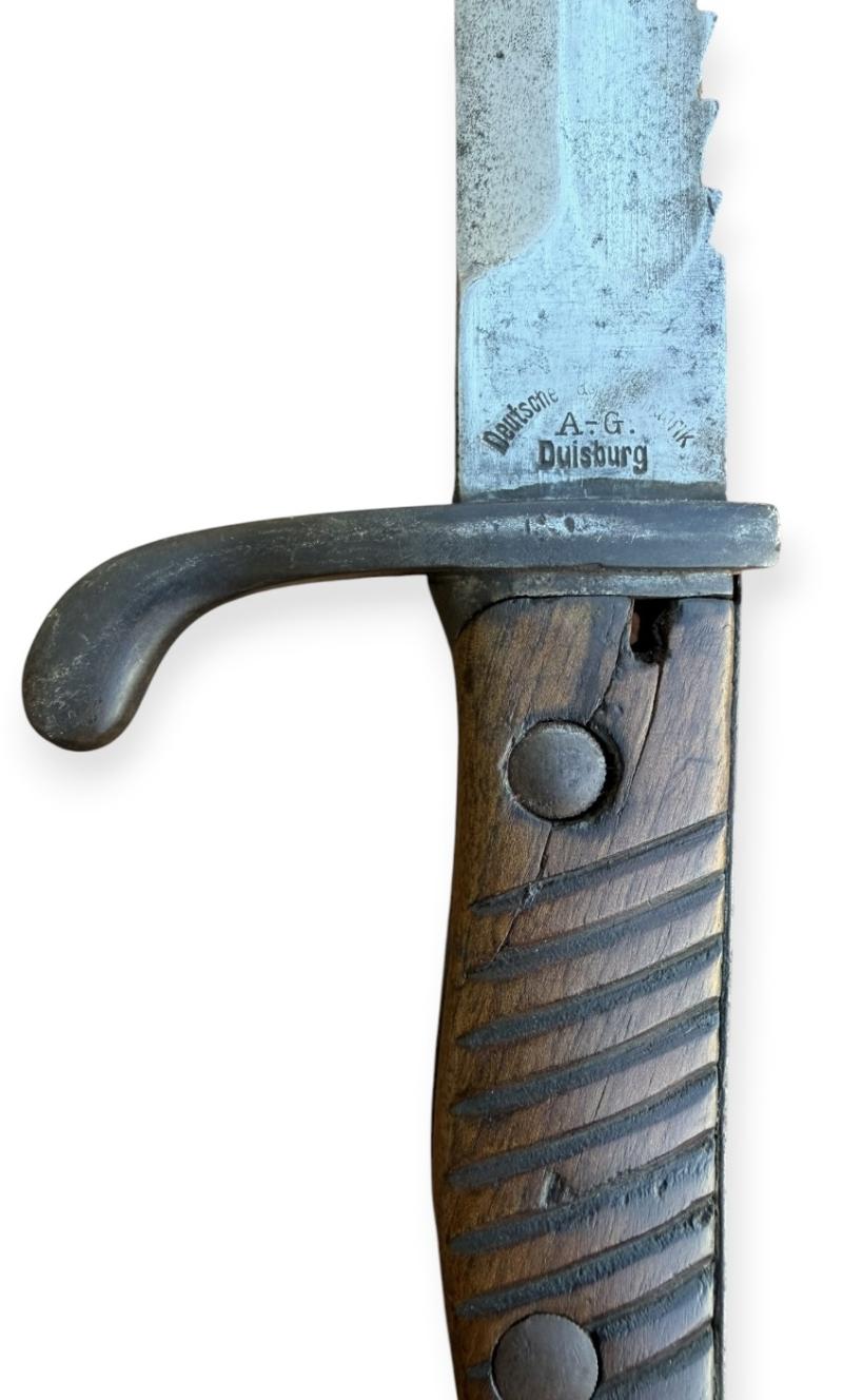 German WW1 Imperial Sawback Butcher Knife Bayonet
