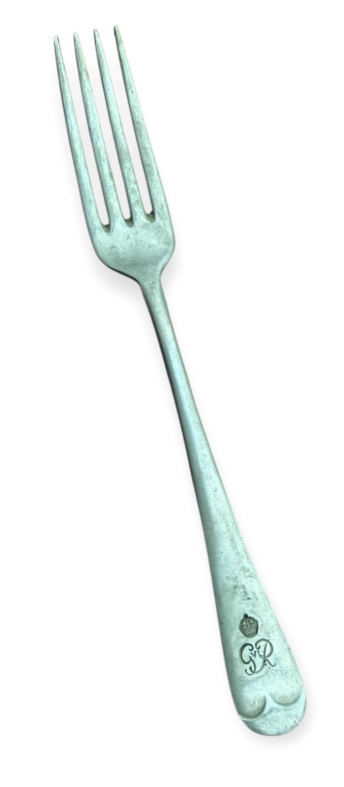 WW2 British Army Officers Royal Cypher Of King George VI Marked Fork.